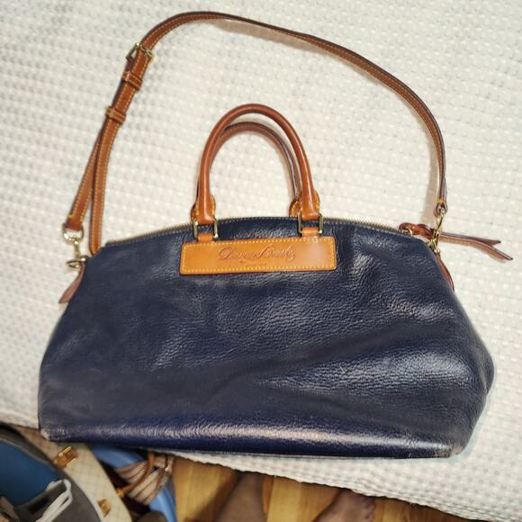 DOONEY BOURKE FLORENTINE VACCHETTA LEATHER DOMED PEBBLED LEATHER BAG - Picture 1 of 12